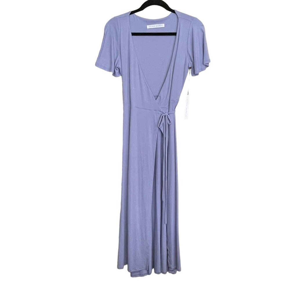 Susana Monaco Dress Sweet Lavender Flutter Sleeve Wrap Midi NWT